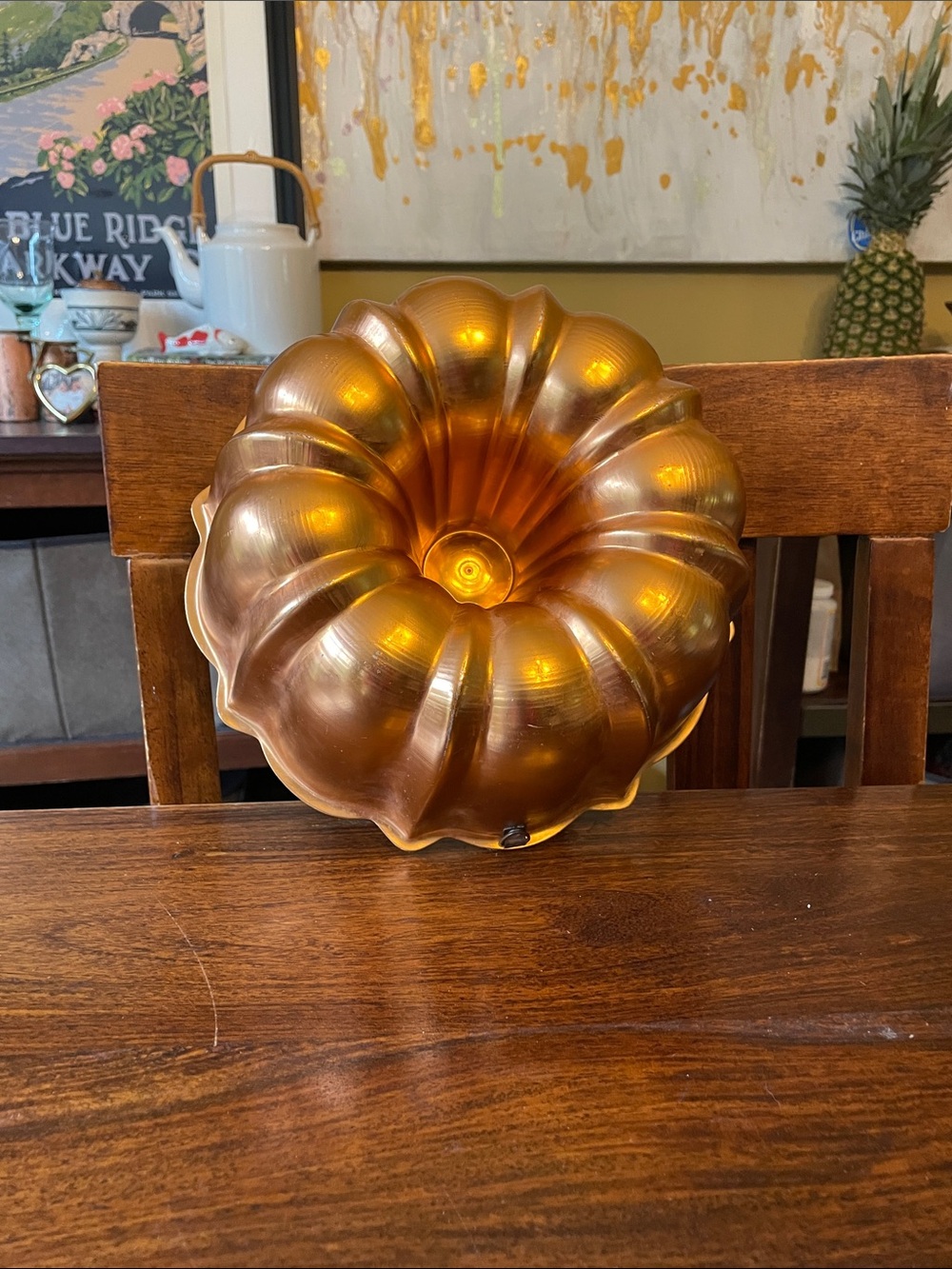 $15 or 3/$26 Vintage Copper Bundt Cake Ring Shaped Cake or Jello Mold Pan